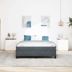 vidaXL Lit tapissier avec matelas Gris foncé 160 x 220 cm Tissu