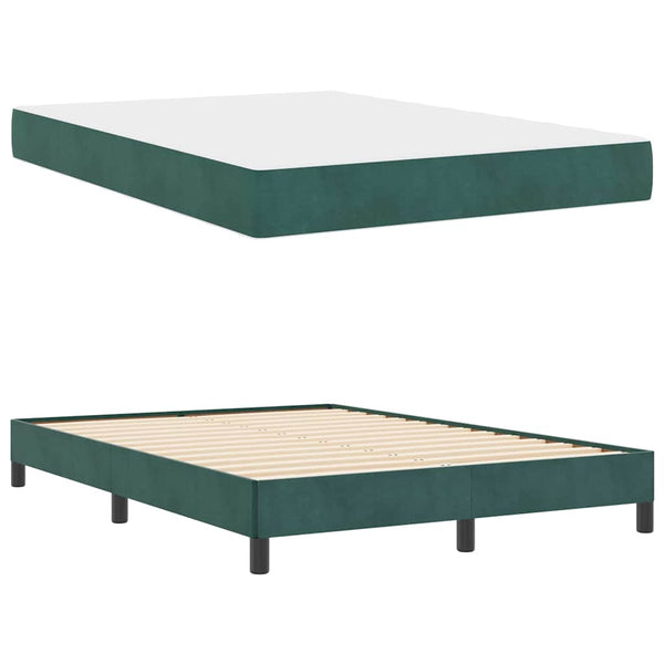 Boxspringbett Dunkelgrün 160x220 cm