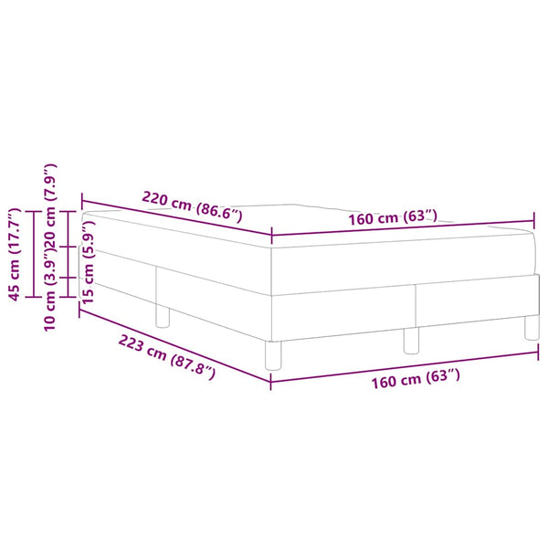Boxspringbett Dunkelgrün 160x220 cm