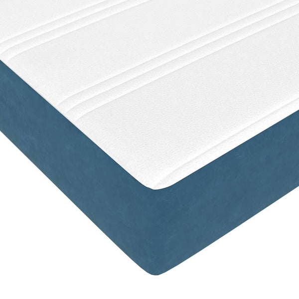 Boxspringbett Dunkelblau mit Matratze 160x220