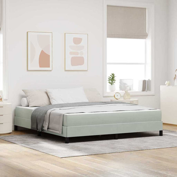 Boxspringbett mit Matratze Hellgrau 180x220 cm