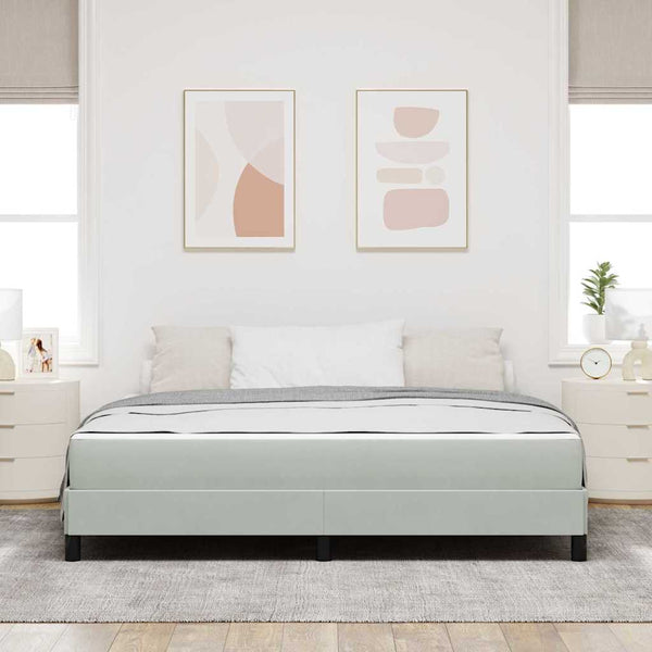 Boxspringbett mit Matratze Hellgrau 180x220 cm