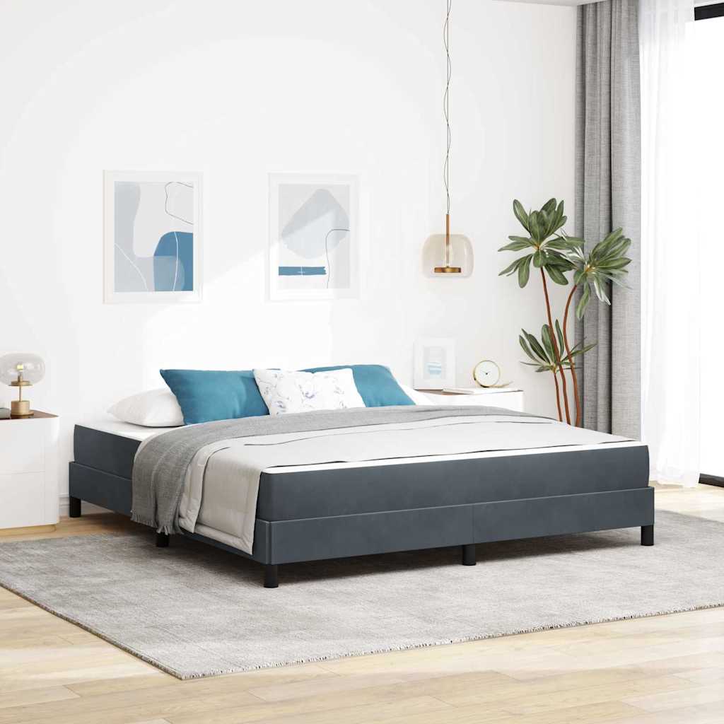 Boxspringbett mit Matratze Dunkelgrau 180x220 cm