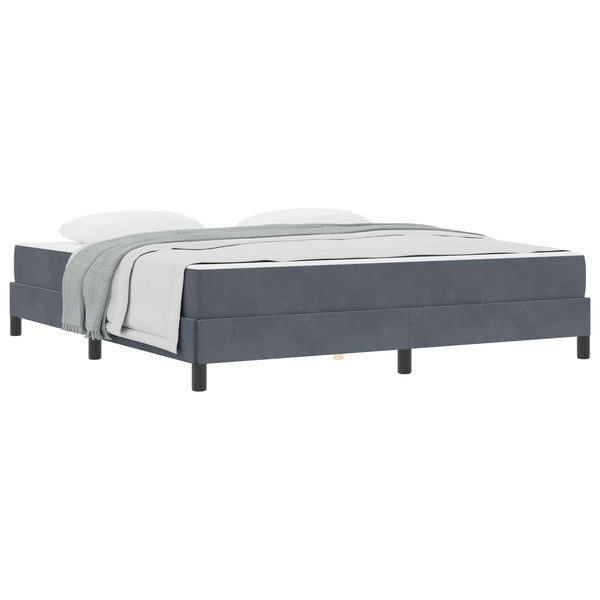 Boxspringbett mit Matratze Dunkelgrau 180x220 cm