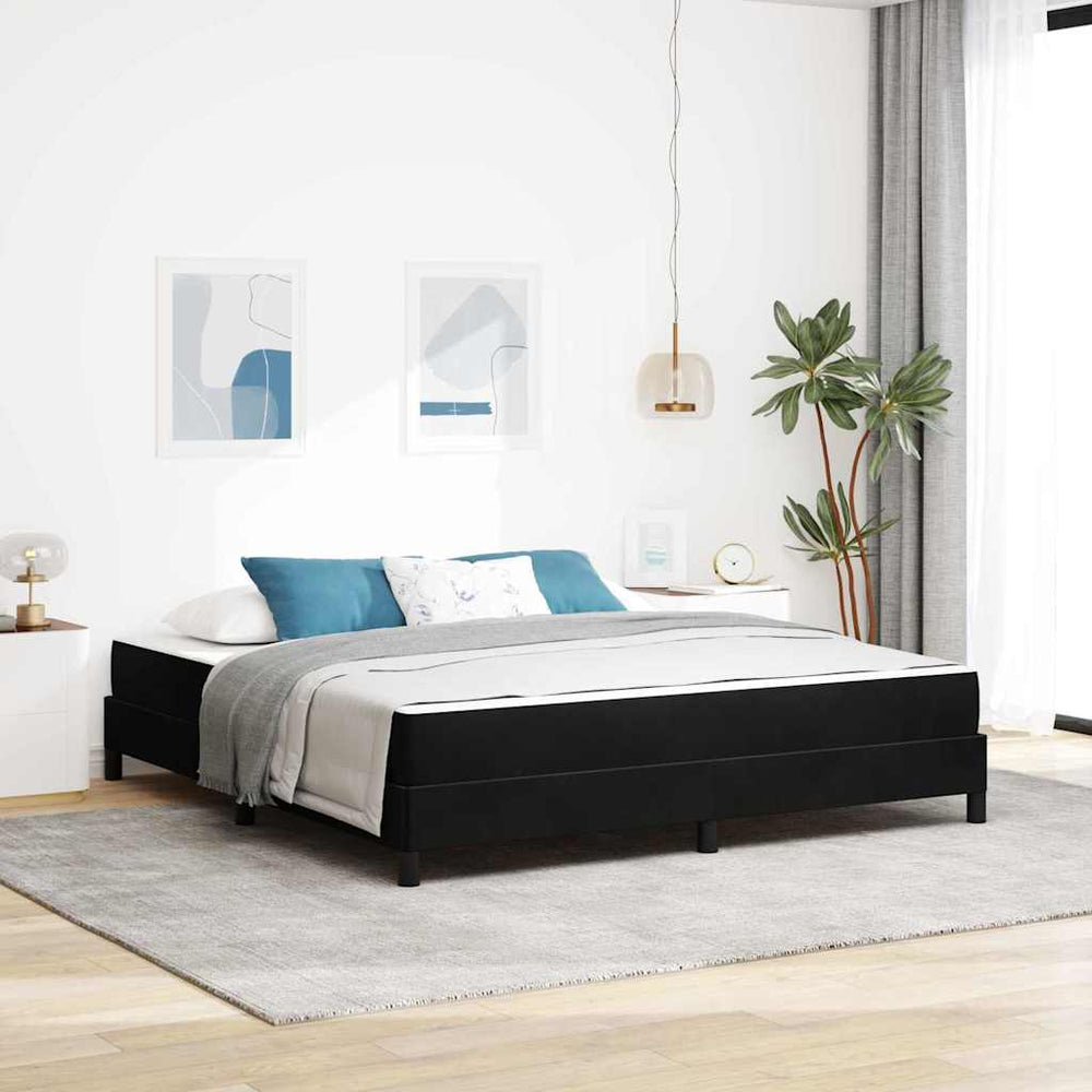 Boxspringbett mit Matratze Schwarz 180x220 cm