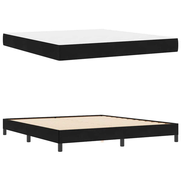 Boxspringbett mit Matratze Schwarz 180x220 cm