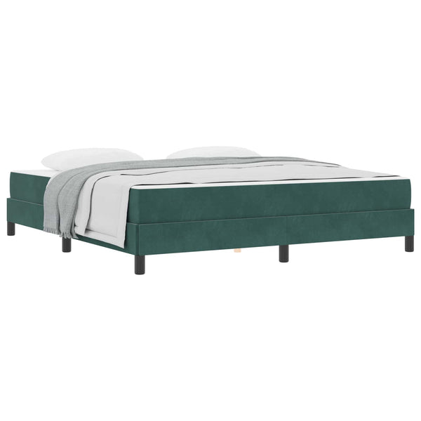 Boxspringbett mit Matratze Dunkelgrün 180x220 cm