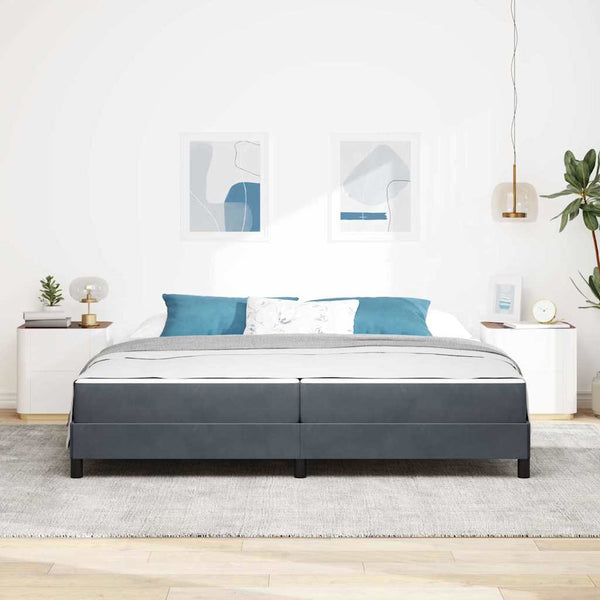 Boxspringbett mit Matratze Dunkelgrau 200x220 cm