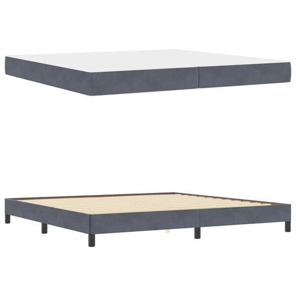 Boxspringbett mit Matratze Dunkelgrau 200x220 cm