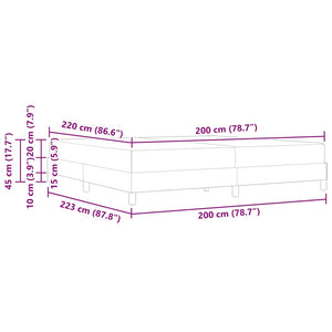 Boxspringbett mit Matratze Dunkelgrau 200x220 cm