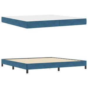 Boxspringbett mit Matratze Dunkelblau 200x220 cm