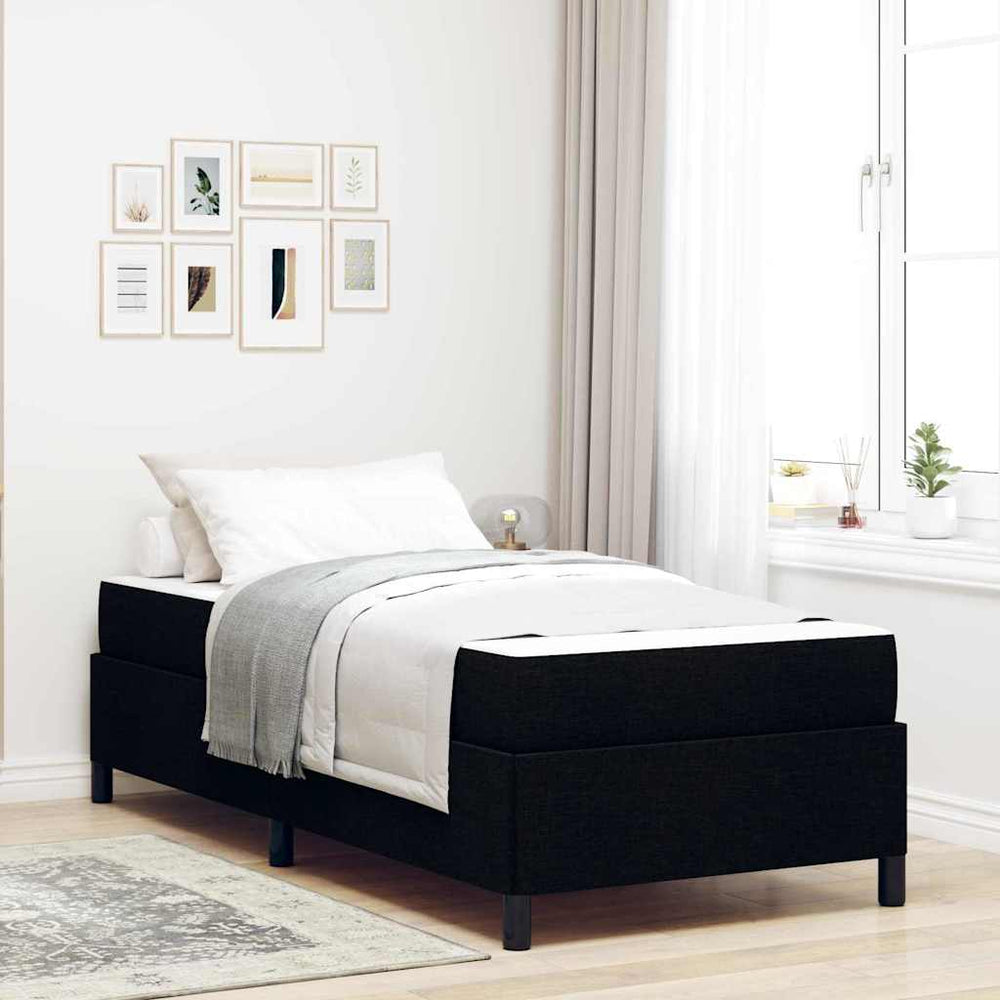 vidaXL Lit coffre noir 80 x 200 cm tissu