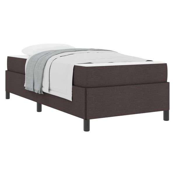 Lit coffre vidaXL marron foncé 80 x 200 cm tissu