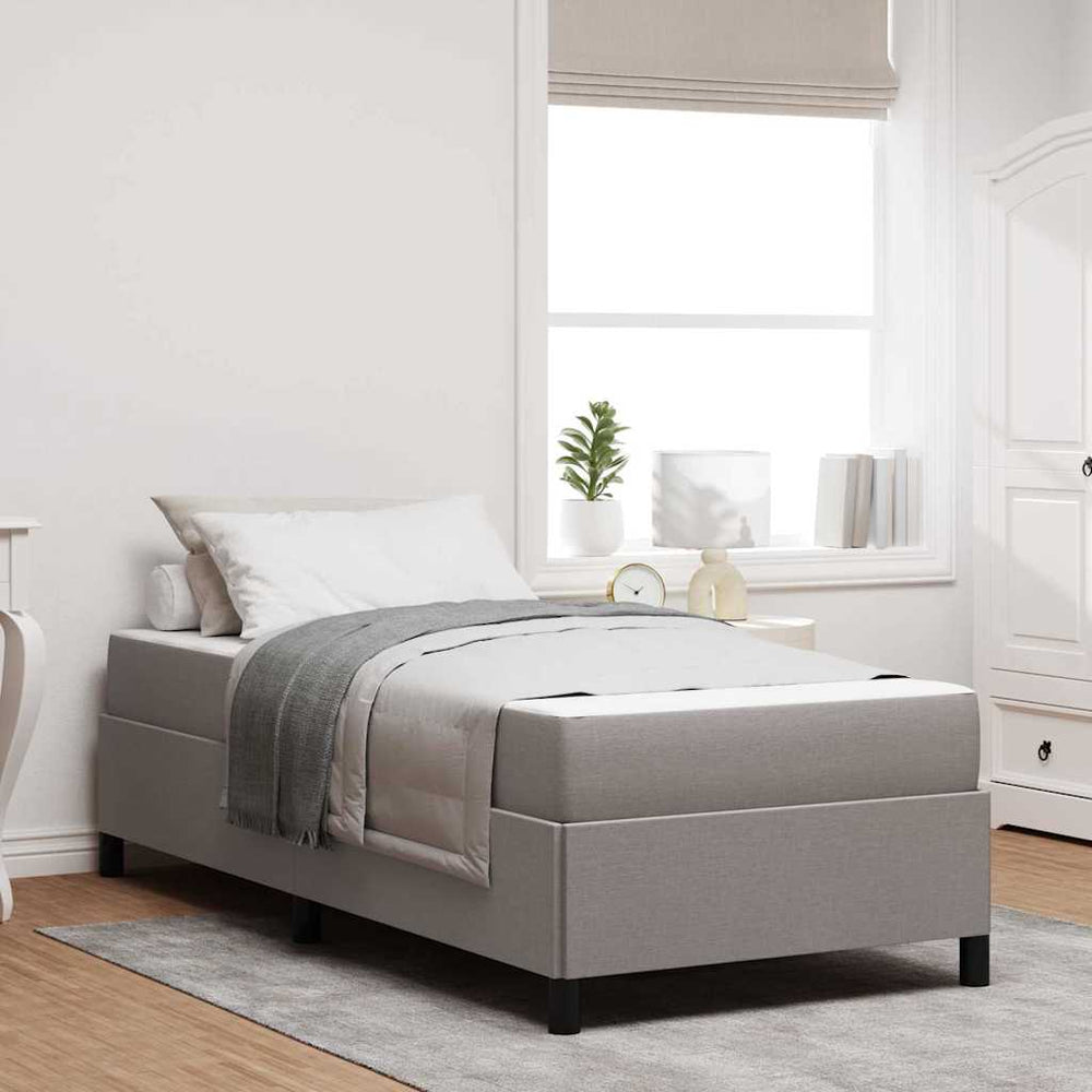 vidaXL Box Spring Bed Taupe 80 x 200 cm Fabric