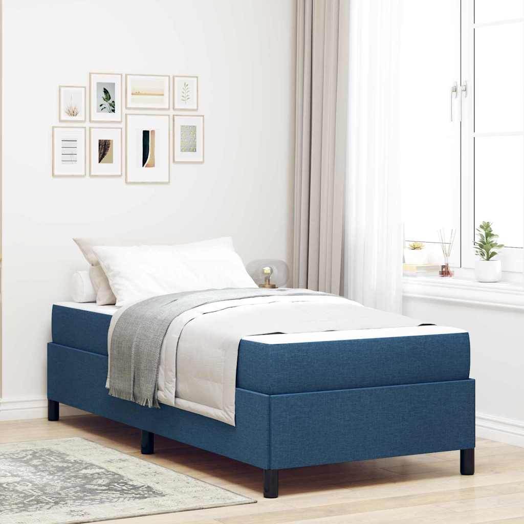 vidaXL Lit tapissier bleu 80 x 200 cm tissu