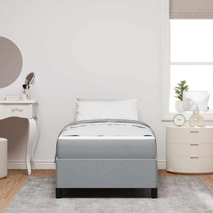 vidaXL Lit coffre gris clair 90 x 200 cm tissu