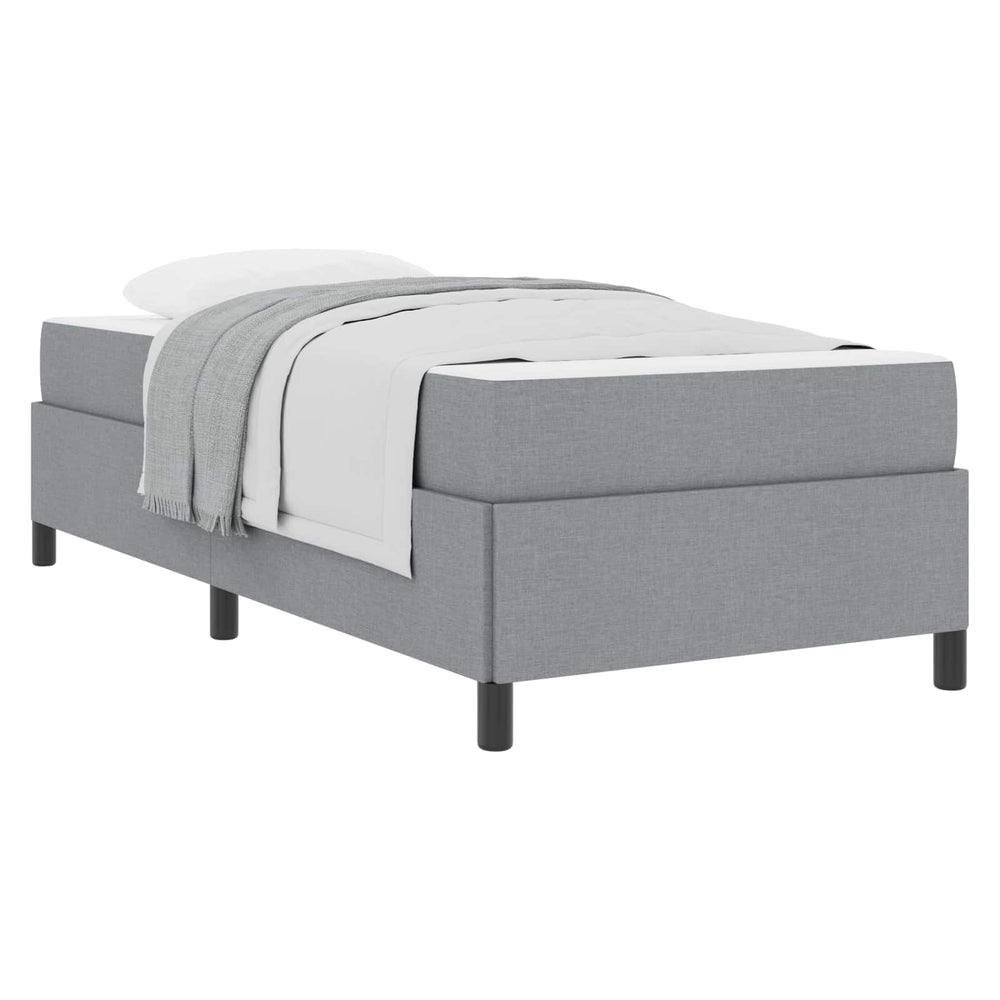 vidaXL Lit coffre gris clair 90 x 200 cm tissu