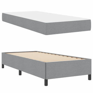 vidaXL Lit coffre gris clair 90 x 200 cm tissu
