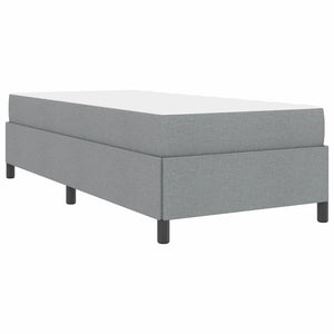 vidaXL Lit coffre gris clair 90 x 200 cm tissu
