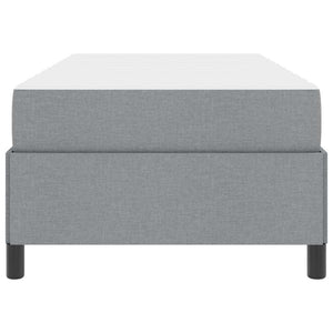 vidaXL Lit coffre gris clair 90 x 200 cm tissu