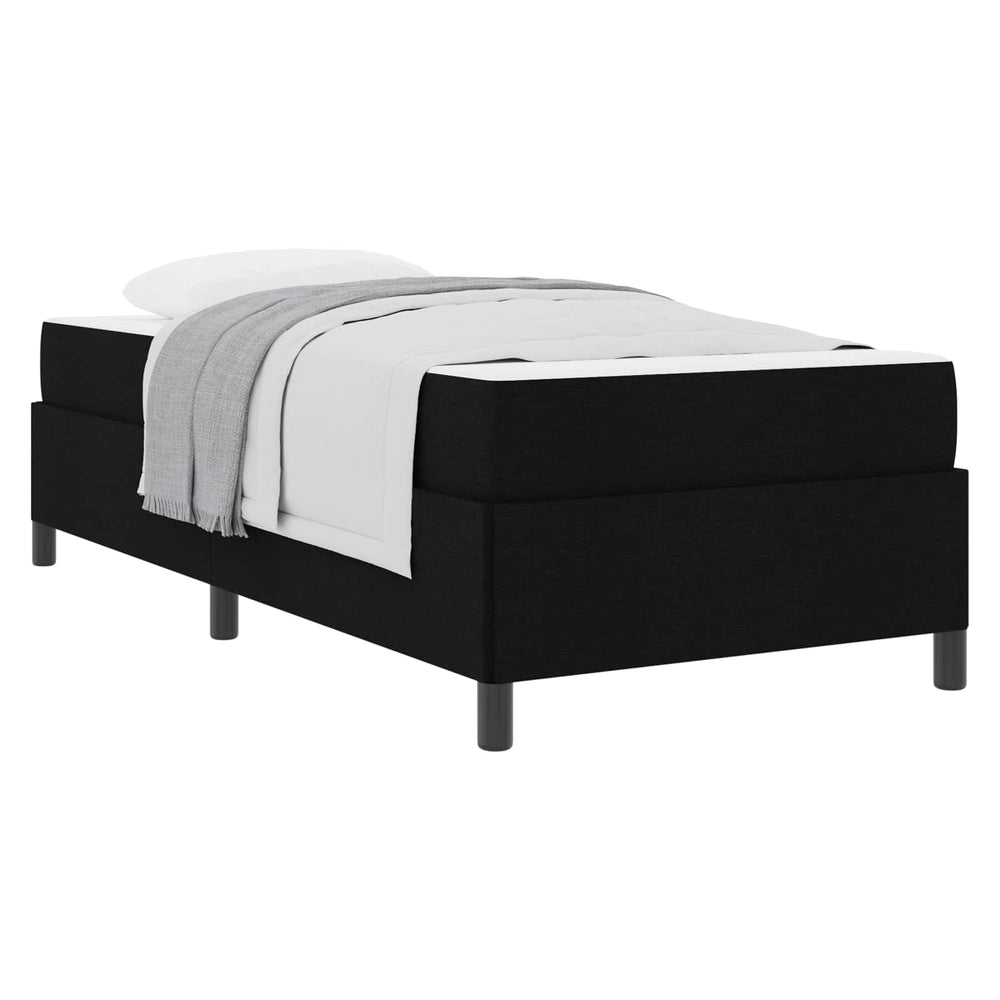 vidaXL Lit coffre noir 90 x 200 cm Tissu
