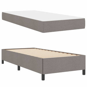 vidaXL Lit boxspring Taupe 90 x 200 cm Tissu