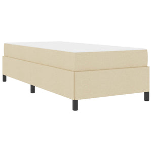 Boxspringbett Creme 90x200 cm Stoffbezug