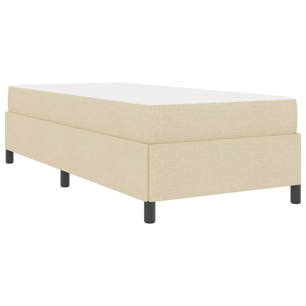 Boxspringbett Creme 90x200 cm Stoffbezug