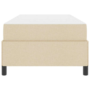 Boxspringbett Creme 90x200 cm Stoffbezug