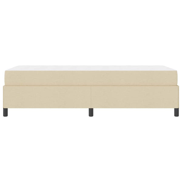 Boxspringbett Creme 90x200 cm Stoffbezug