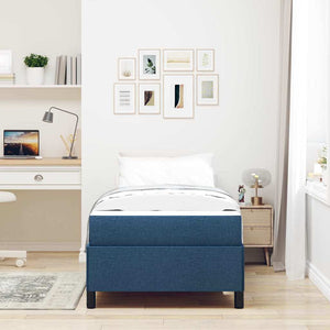 Boxspringbett Blau 90x200 cm Stoffbezug