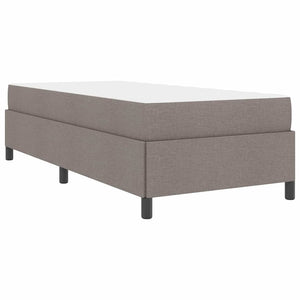 Lit coffre vidaXL taupe 100 x 200 cm tissu