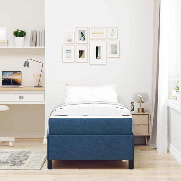 Boxspringbett Blau 100x200 cm Stoffbezug