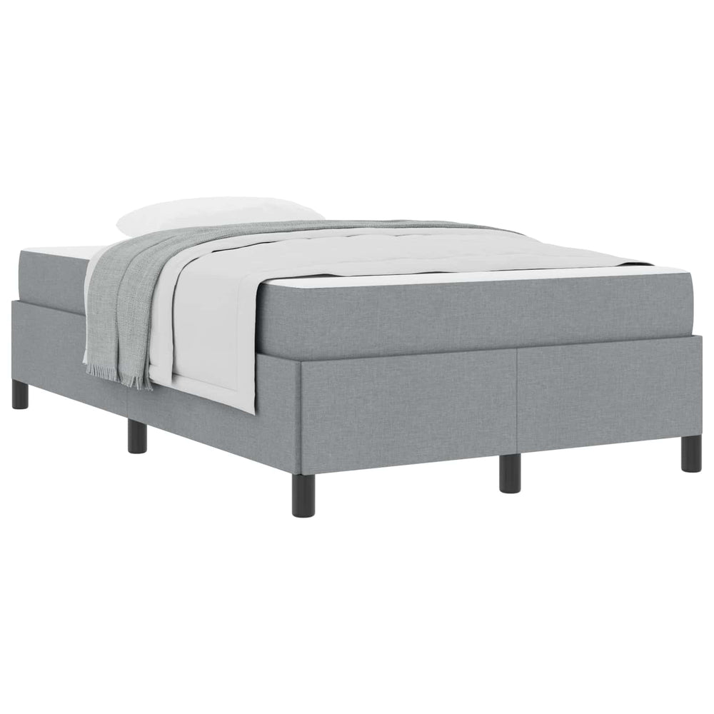 vidaXL Lit coffre gris clair 120 x 190 cm Tissu