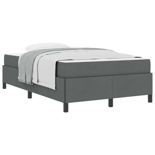 vidaXL Lit coffre gris foncé 120 x 190 cm Tissu