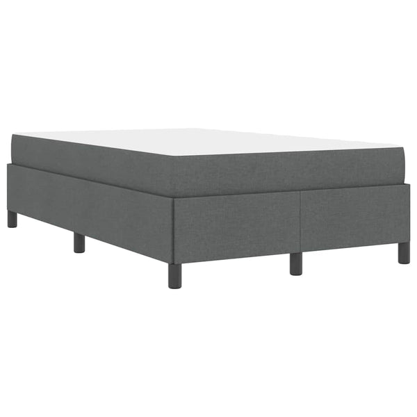vidaXL Lit coffre gris foncé 120 x 190 cm Tissu