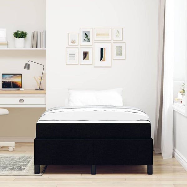 Boxspringbett Schwarz 120x190 cm Stoffbezug