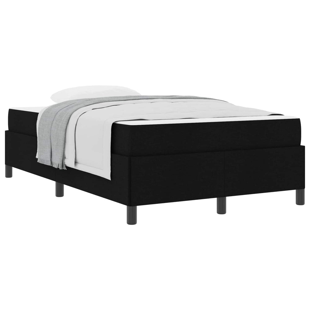 vidaXL Black Box Spring Bed 120 x 190 cm Fabric