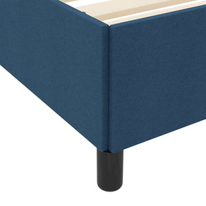 vidaXL Lit coffre bleu 120 x 190 cm Tissu