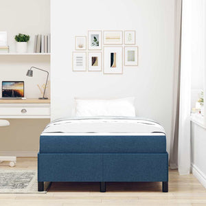 vidaXL Lit coffre bleu 120 x 190 cm Tissu