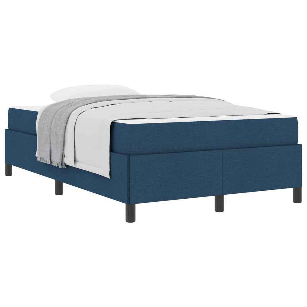 vidaXL Lit coffre bleu 120 x 190 cm Tissu