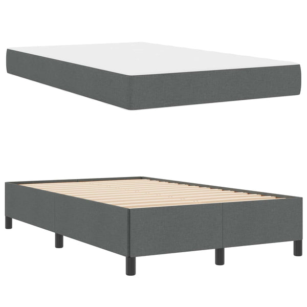 Boxspringbett Dunkelgrau 120x200 cm