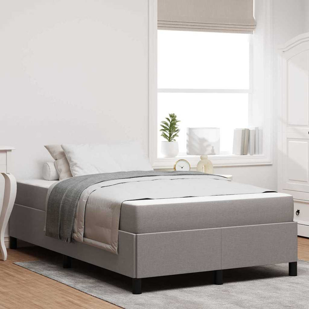 vidaXL Lit coffre beige-gris 120 x 200 cm Tissu
