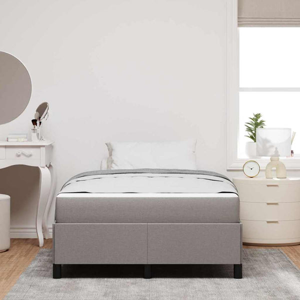 vidaXL Lit coffre beige-gris 120 x 200 cm Tissu