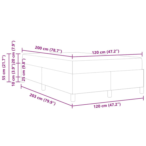 Boxspringbett Blau 120x200 cm