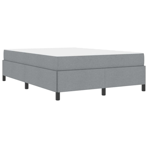 vidaXL Lit tapissier gris clair 140 x 200 cm tissu