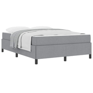 vidaXL Lit tapissier gris clair 140 x 200 cm tissu
