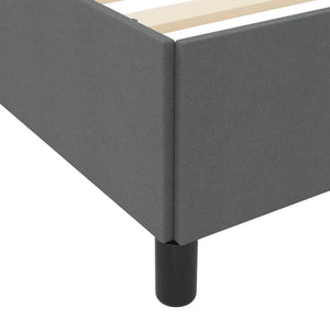 vidaXL Lit coffre gris foncé 140 x 200 cm en tissu