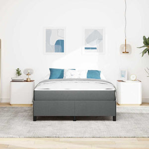 vidaXL Lit coffre gris foncé 140 x 200 cm en tissu