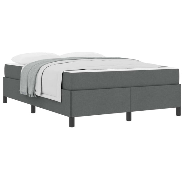 vidaXL Lit coffre gris foncé 140 x 200 cm en tissu